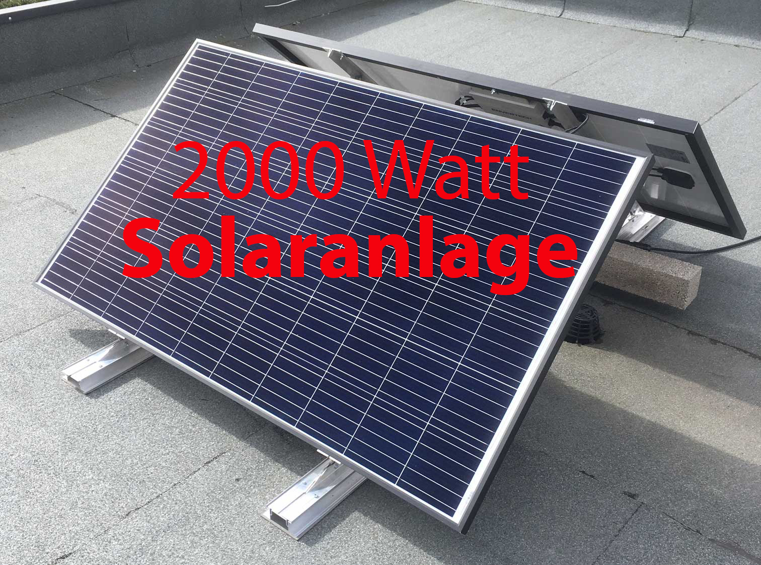 Solarway Balkonkraftwerk 2000W Komplett Steckdose - Ausgang